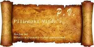 Pilinszki Vitéz névjegykártya